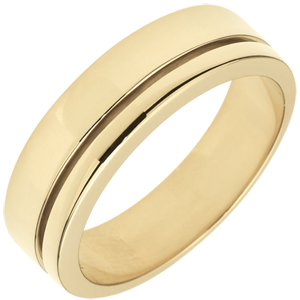 Yellow Gold Diamond Olympia Wedding Band - Large Model - 18 carats