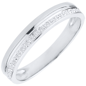 Elegance Wedding Ring - White gold - 18 carats