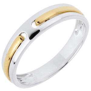 Alliance Promesse - tout or - or blanc et or jaune 9 carats