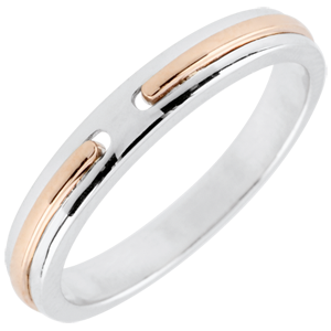 Wedding Ring Promise - rose gold and white gold - small model