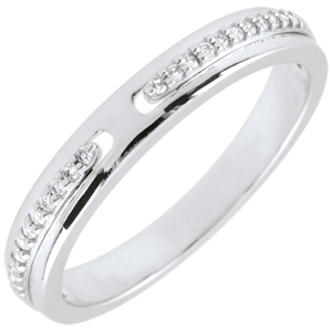 Wedding Ring Promise - white gold and diamonds - small model