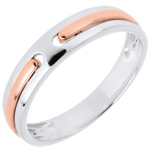  Promise Wedding Ring - all gold - White gold, Pink gold - 9 carats