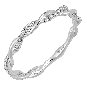 Inel Prospețime- Olympe - aur alb de 18 carate și diamante