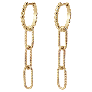 Regard d'Orient Hoop Earrings - Pia - 3 Links - 9carat white gold