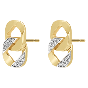 Regard d’Orient Stud Earrings - Lia - 18 carat yellow gold and diamonds 