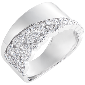 Ring Leven - Constance - wit goud 9 karaat en diamanten