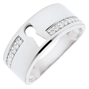 Ring Precious Secret - white gold and diamonds 