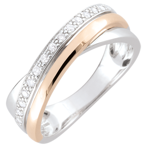 Ring Kränze - Rosé- und Weißgold - Diamanten