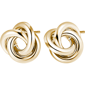 Saturn earrings - 18 carat yellow gold