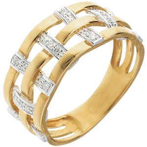 Ring Couture in Gelbgold - 11 Diamanten