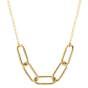 Collana Sguardo d'Oriente - Pia - 5 maglie - oro giallo 9 carati 