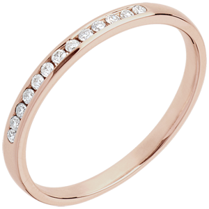 Trauring Roségold Diamant