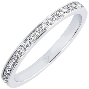 Wedding Ring Origin - Glitter - white gold 18 carats and diamonds