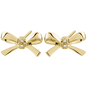 Yellow Gold Carlotta Bow Earrings