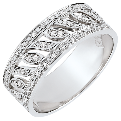 Bague éternité En Or Blanc 18 Carats Avec 23 Diamants Ronds - Taille 5,25, Occasion