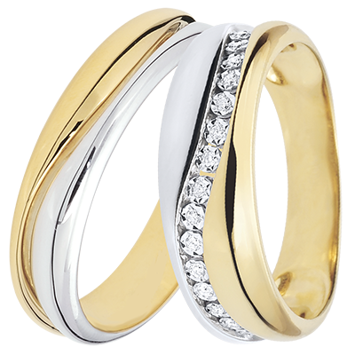Amour Alliance Duo – Geel- en Witgoud & Diamanten – 18 karaat Amour Alliance Duo – Geel- en Witgoud & Diamanten – 18 karaat