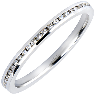 Anillo de matrimonio - blanco 18 quilates - Diamante - C4148