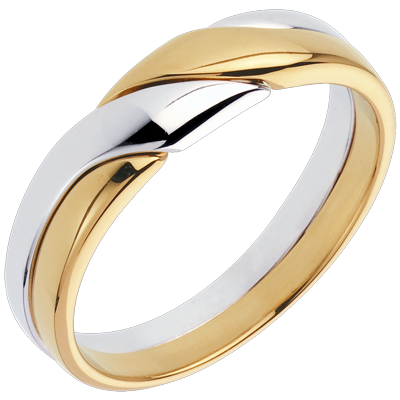 Anillo de matrimonio - Oro blanco Oro amarillo - C1011
