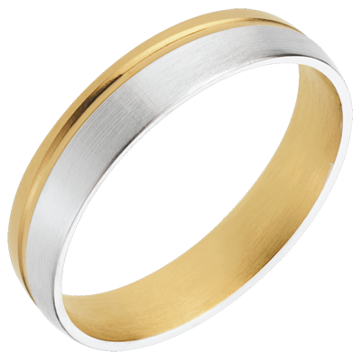 Anillo de matrimonio - Oro blanco y Oro amarillo 18 - C1035