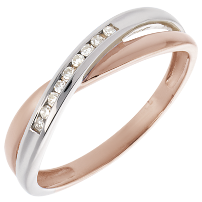Generoso Macadán Independencia Anillo de matrimonio - Oro blanco y Oro rosa 18 quilates - Diamante - C3199