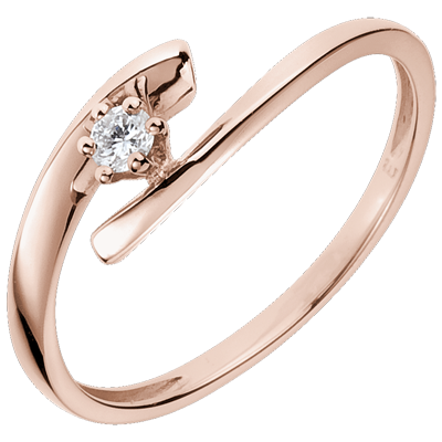 Anillos de compromiso - Oro rosa 18 quilates - Diamante C3188