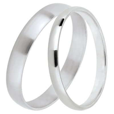 Atelier Wedding Ring Duo – White Gold – 18 Carat Atelier Wedding Ring Duo – White Gold – 18 Carat