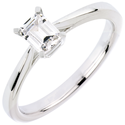 bague solitaire emeraude or blanc bague solitaire emeraude or blanc