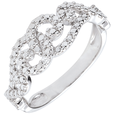 Bague Ancienne En Or Blanc 10 Carats Avec Onyx Noir Et Diamants - Taille 7.25