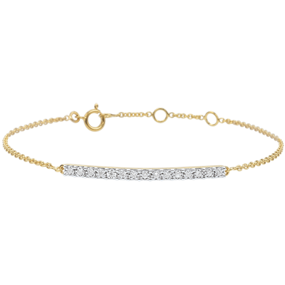 Bracelet en or jaune 0.11 ct diamant Joy De Bijenkorf Femme Accessoires Bijoux Bracelets 