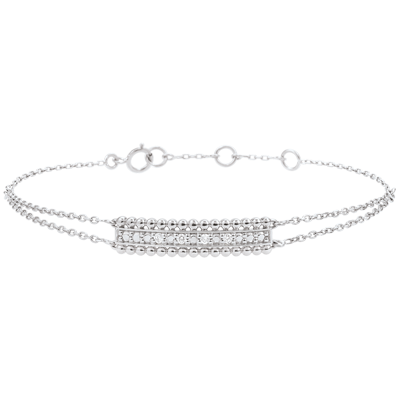 Bracelet White Gold 18 Carats Diamond White C3258