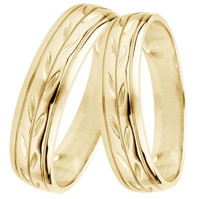 Duo of Fraîcheur Wedding Bands – Yellow Gold – 18 Carat