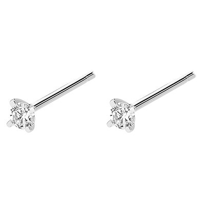 9 carat white gold diamond earrings