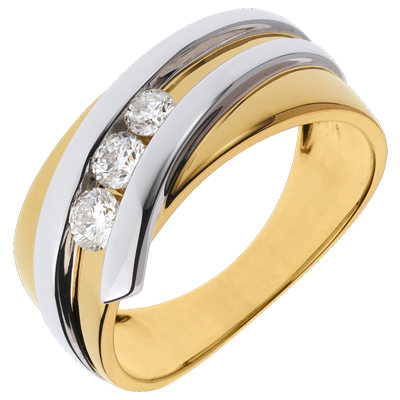 Engagement rings - White and Yellow 