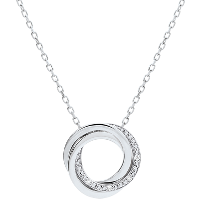 Necklace Saturn - white gold and 