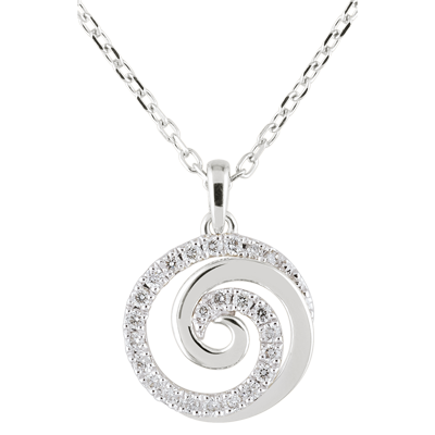 Necklace - White gold 9 carats 