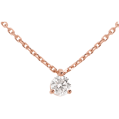 Collier Or Rose 750/1000 Marley Diamant 0,1ct
