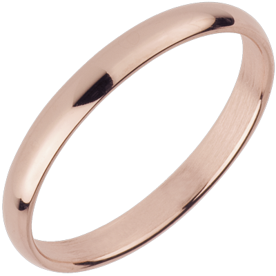 Alliance En Or Rose 18 Carats Taille 53 - 1g - Neuf Avec Écrin