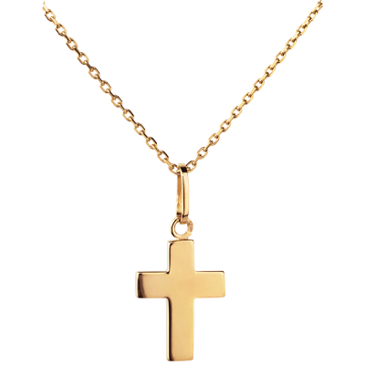 chunky gold cross necklace