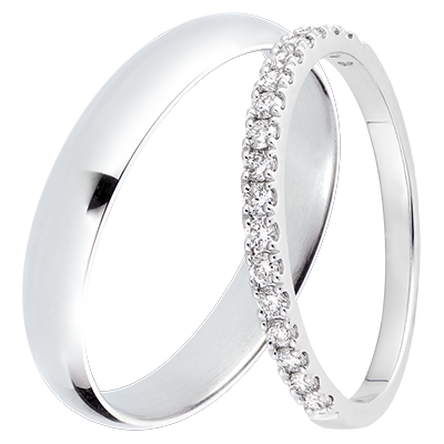 Pure & Bettina Allianz Duo – Witgoud & Diamanten – 18 Karaat Pure & Bettina Allianz Duo – Witgoud & Diamanten – 18 Karaat