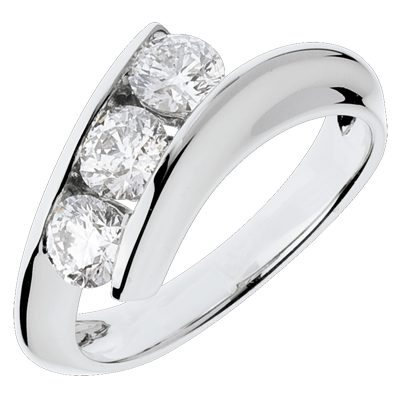 Verlobungsring Weissgold 750 18kt Diamant C1094